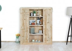 SteigerhoutenkastWattonmetschuifdeurenenlegplanken