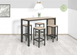 SteigerhoutenstatafelbartafelChelbymetstalenframe