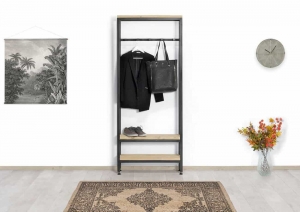 SteigerhoutenkapstokVianmetstalenframe