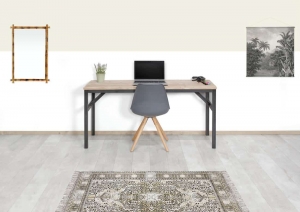 SteigerhoutenbureauRozetmetindustrieelframe