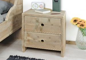 SteigerhoutennachtkastjeCasarmet2lades