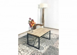 EikenhoutensalontafelBolesmetstalenframe