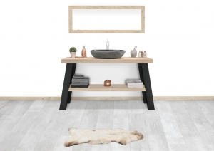 EikenhoutenbadkamermeubelVassmetstalenpoten