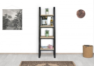 SteigerhoutendecoratieladderCorametstalenframe