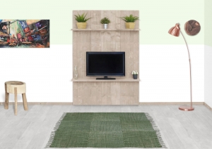 SteigerhoutenTVmeubelwandbordMarionmetlegplanken