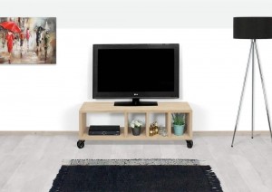 SteigerhoutenTVmeubelCoryopwielen