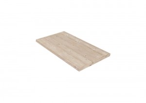 Steigerhoutentafelbureaubladmetverstekrandopmaat