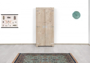 SteigerhoutenkastDothanmetscharnierenendeurbeslag