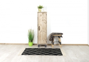 SteigerhoutenkastSheldonmetdeurenindustrieelonderstel