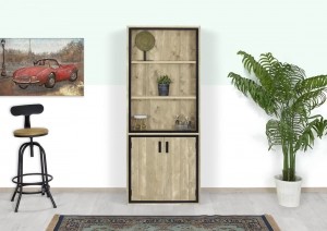 SteigerhoutenkastMaurymetindustrilelook