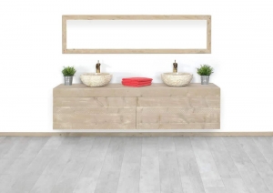 SteigerhoutenzwevendbadkamermeubelLalumetlades