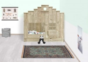 SteigerhoutenbedHunterinhuisvorm