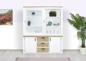 SteigerhoutenbuffetkastDelraymetglas