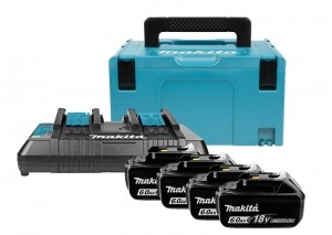 Makita198091-418VLi-IonAccuStarterset4x60AhDuoladerInMbox