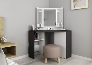 KaptafelVanityChic-Grijs-Wit