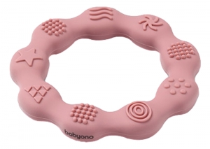 BabyOnoRingRozeSiliconeBijtring82502