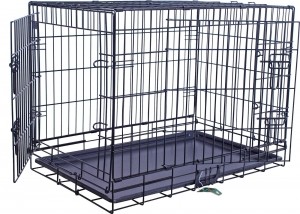 Draadkooi2deurszwart91x55x65cm-Gebrdeboon
