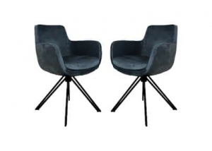 EetkamerstoelPhoenixniagarablauwvelourssetvan2