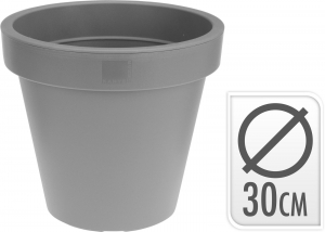 BloempotEKRond30x30x26cmLichtgrijsNampook-Nampook