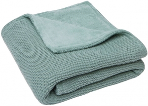JolleinBasicKnitForestGreenFleece75x100cmWiegdeken