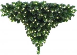 PlafonddecoPlafondboomhangendekunstkerstboomupsidedownOregon120cmgrnzil200LEDPeha-Peha