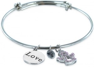 CO88CollectionCelestial8CBStalenArmbandmetHangers-One-size-ZilverkleurigPaars