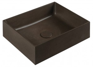 SaphoFormigobetonnenwastafel475x13x365cmdonkerbruin