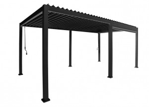 PatioCovervierkantXLRotaGazebo300x600h250cmMattroyalgreyoverkappingpergolaSuns-Suns