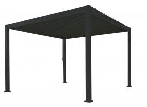 PatioCovervierkantLRotaGazebo360x360h250cmMattroyalgreyoverkappingpergolaSuns-Suns