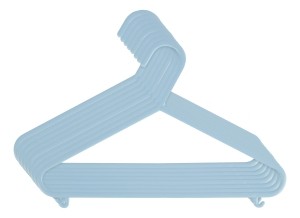 BiecoKledinghangersKunststofHazyBlue8stuks04014155