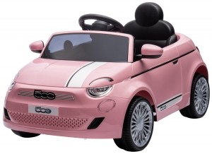 EcoToysRozeElektrischeFiat500Kinderauto705