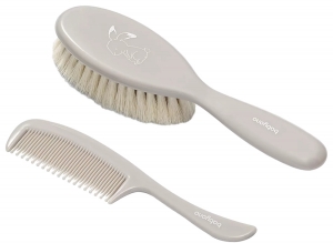 BabyOnoNaturalExtraSoftKonijnGrijsKapset