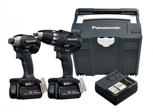PanasonicEYC231LJ2G18VLi-IonAccuSchroefboormachineEY74A3SlagschroevendraaierEY76A1Combiset2x50AhAccuInT-LOC-Koolborstelloos
