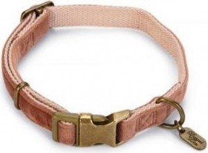 DesignedbyLotteVelura-Hondenhalsband-Fluweel-Roze-35-50cmx20mm