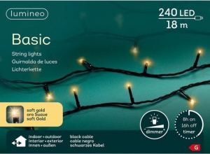 Ledbasic18meter240LEDzwartsoftgoldLumineo-Lumineo