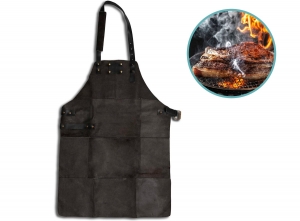 LerenBBQSchortZwartLeer81x56cm