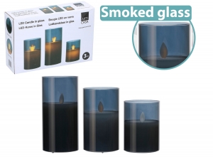 ArtiCasaLEDKandelaarinGlas-3stuks