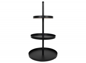 CookinglifeEtagere-3laags-30x55cm-Zwart-Serveertoren-MetalenFrame-BorrelhapjesServeren