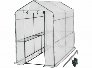 Teienbroeikas186x120x190cm-TuinkasSerreKweekkas-Incl4metalenkweekplanken