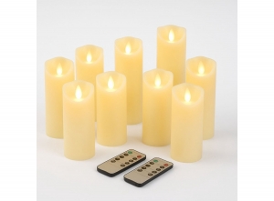 FlinQLEDKaarsenmetBewegendeVlam-Setvan9-Inclusief2Afstandsbedieningen