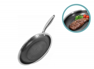 ENRICOKoekenpan20cm-RVSHoningraatAnti-Aanbakpan-PFASPTFE-vrij-GeschiktvoorInductie