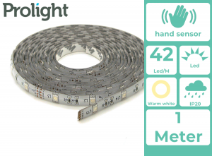 ProlightLEDstrip1mwarmwitmetwavesensorIP20