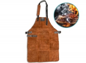 LerenBBQSchortSudeLichtbruin81x56cm