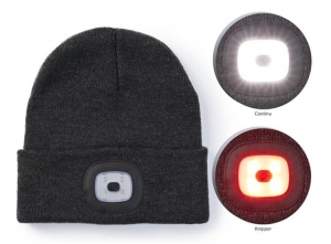 TechnosmartMutsmetLEDVerlichting-GrijzeBeanie-Unisex-OneSize-WarmeHardloopmuts