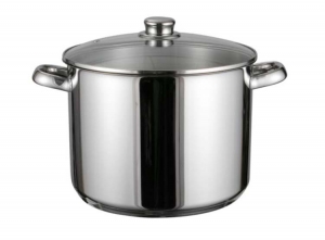 HiSoeppan10L-GlazenDeksel-RVSMetaal-Zilver