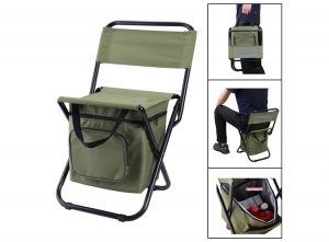 JONSKACampingstoelmetKoeltas-Vouwstoel-32x31x58cm-Groen