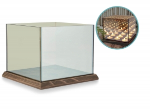 FedecWaxinelichthoudermetSpiegeleffect-Inclusief120Waxinelichtjes-Voor9Theelichtjes