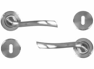 LineaBertomaniDeurklink-InclusiefRozet-AluminiumVernikkeld