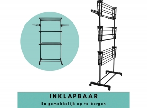 NiceeyDroogtoren-45mdrooglengte-Wasrekinklapbaar