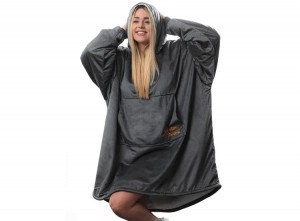 BaleineHome-HoodieDeken-Grijs-Flanel-OneSize